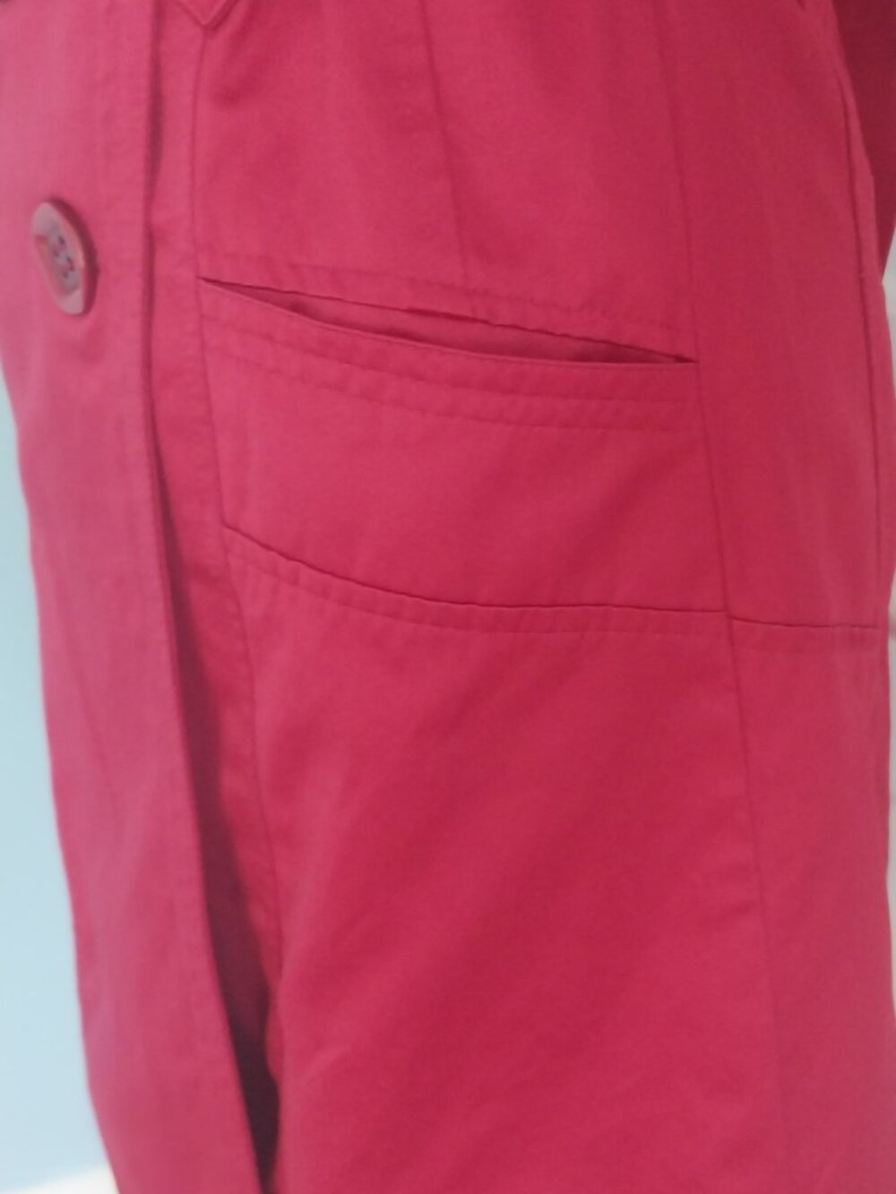 Stunning Red Raspberry Trench Coat - Picture 3 of 8